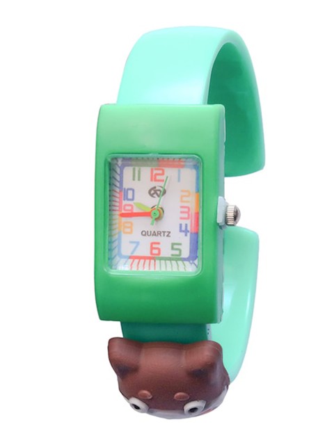 

Spiky Unisex Kids White Printed Dial & Green Strap Analogue Watch Bend_Grn_Bulldog