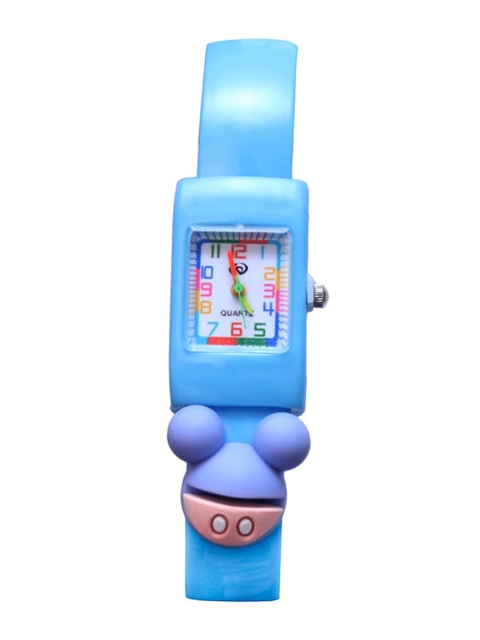 

Spiky Kids White Dial & Blue Cuff Straps Analogue Watch Bend_Blu_Rabbit