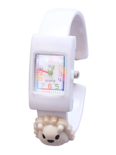 

Spiky Unisex Kids White Printed Dial & White Straps Analogue Watch Bend_White_Cat