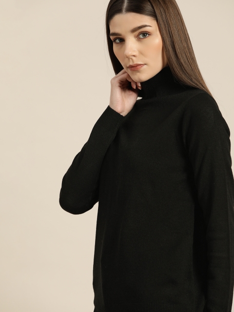 

ether Women Black Solid Pullover