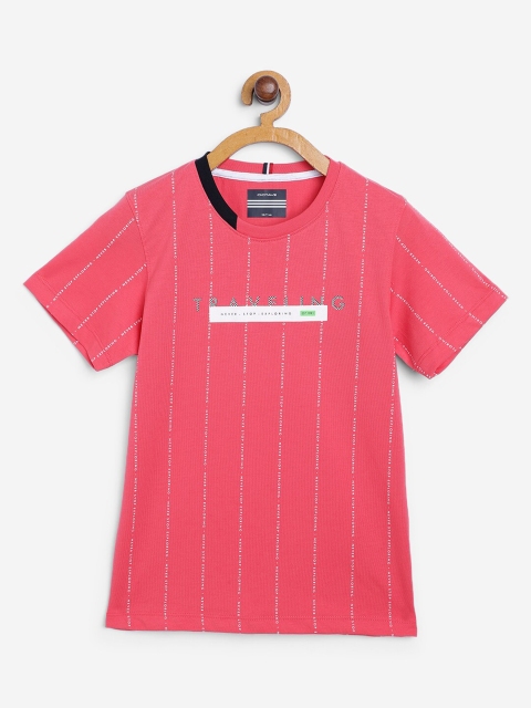 

Octave Boys Coral Typography Printed T-shirt