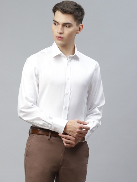 

Marks & Spencer Men White Cotton Opaque Formal Shirt