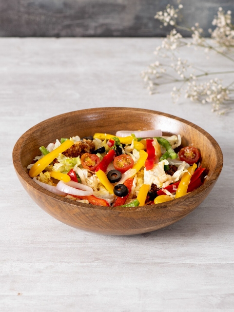 

nestroots Set of 2 Brown Solid Wooden Serving Bowls