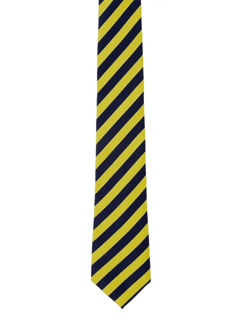 

Blacksmith Men Yellow & Black Striped Broad Tie