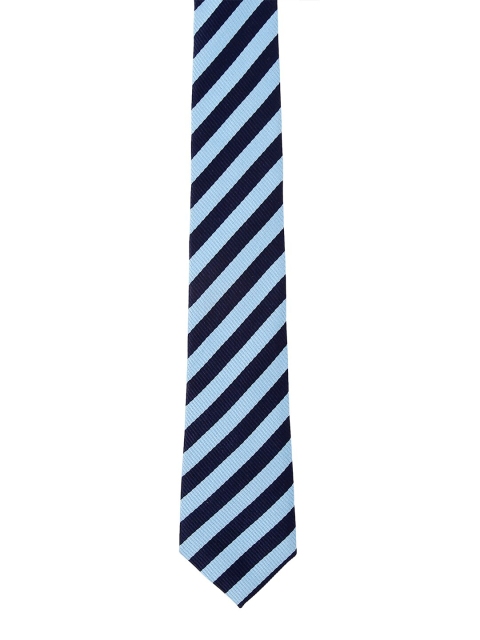 

Blacksmith Men Blue & Navy Blue Striped Broad Tie