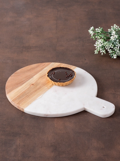 

nestroots Brown Wooden Serving Platter Tray