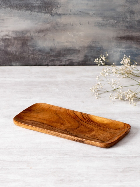 

nestroots Brown Wooden 2 Pieces Serving Platter