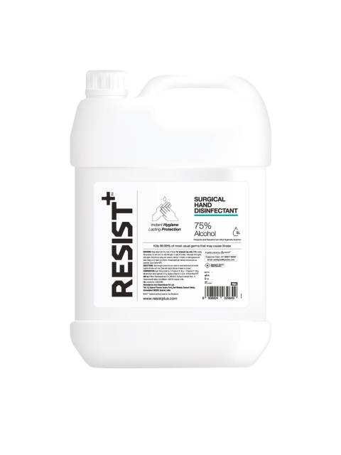 

Resist+ 75% IPA-Based Alcohol Hand Sanitizer & Disinfectant 5L, White
