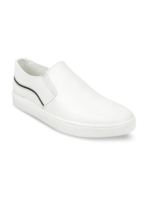 

Wet Blue Women White Solid Slip-On Sneakers