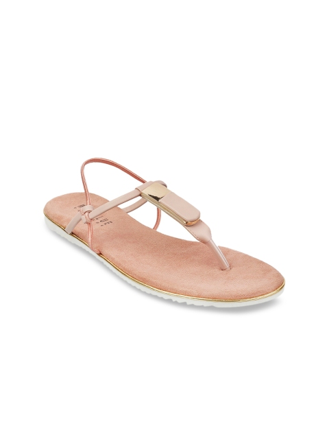 

Wet Blue Women Nude-Coloured Open Toe Flats