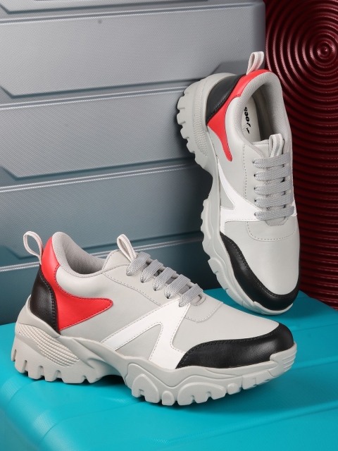 

TWIN TOES Women Grey Colourblocked Sneakers