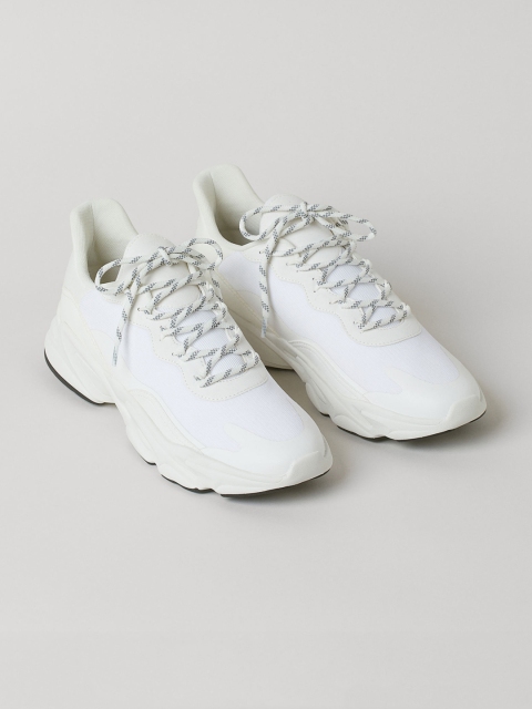 

H&M Men White Solid Chunky Trainer Shoes