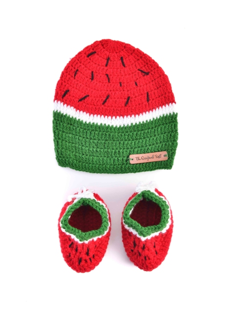 

The Original Knit Girls Red & Green Colourblocked Beanie