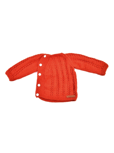 

The Original Knit Unisex Kids Rust & White Ribbed Sweater Vest