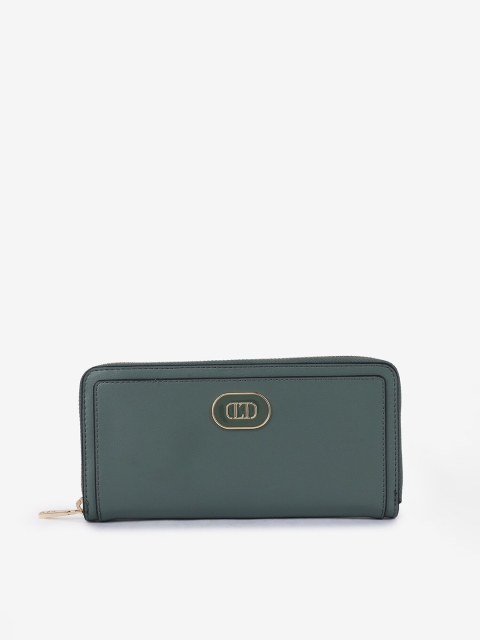 

LYN Women Green Zip Around Wallet