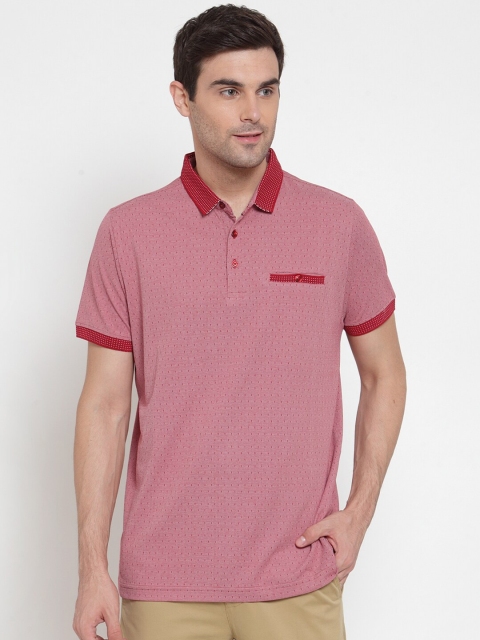 

CONFIDENCE Men Maroon Polo Collar T-shirt