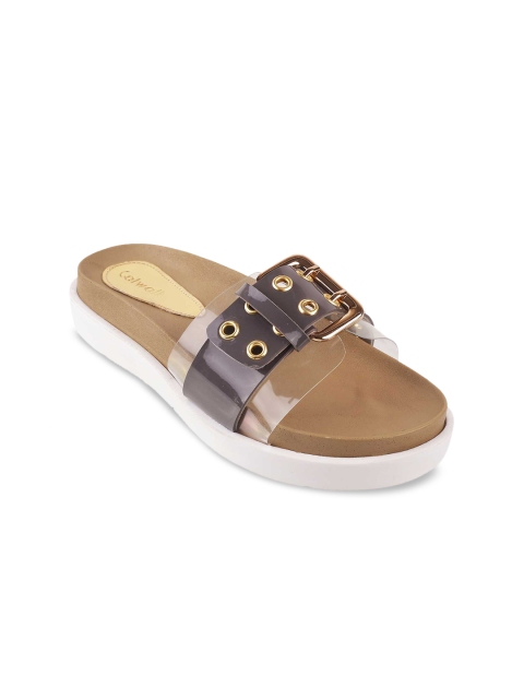 

Catwalk Women Brown Embellished Open Toe Flats