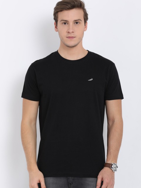 

Crocodile Men Black Solid Round Neck T-shirt