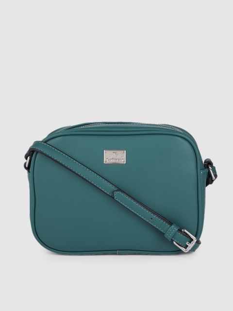 

Van Heusen Teal Solid PU Regular Structured Sling Bag