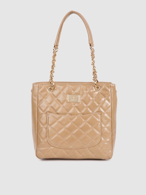 

Van Heusen Cream-Coloured Quilted Shoulder Bag