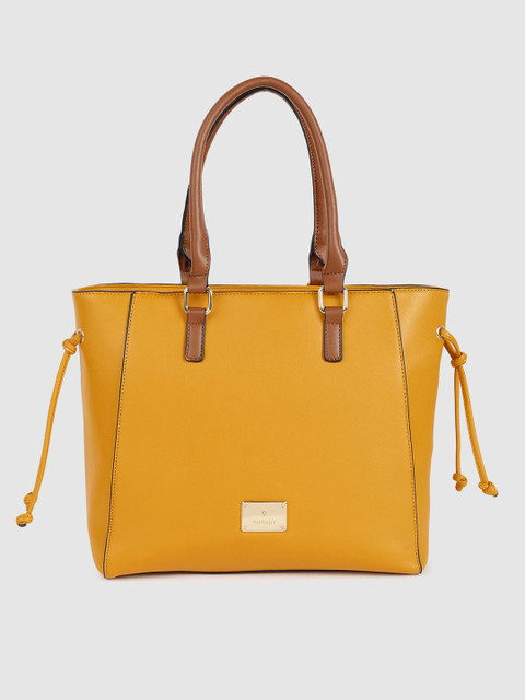 

Van Heusen Mustard Yellow Solid Shoulder Bag