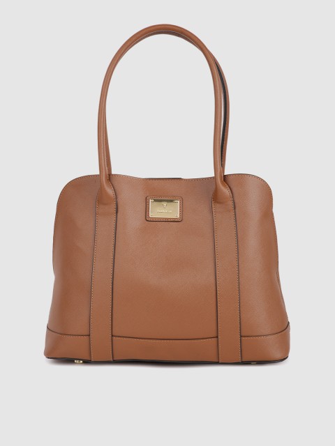 

Van Heusen Tan Brown Solid Structured Shoulder Bag