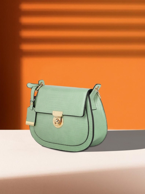 

Van Heusen Green Textured Sling Bag