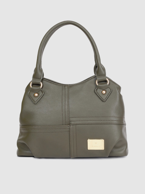 

Van Heusen Olive Green PU Structured Handheld Bag