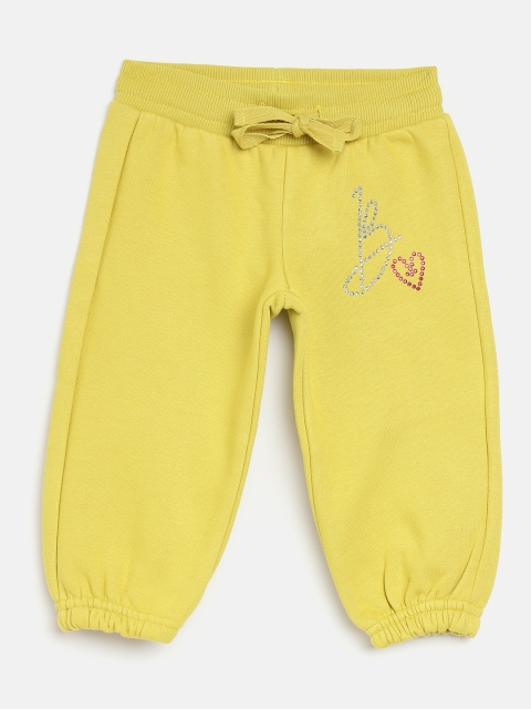 

United Colors of Benetton Girls Lime Green Solid Joggers