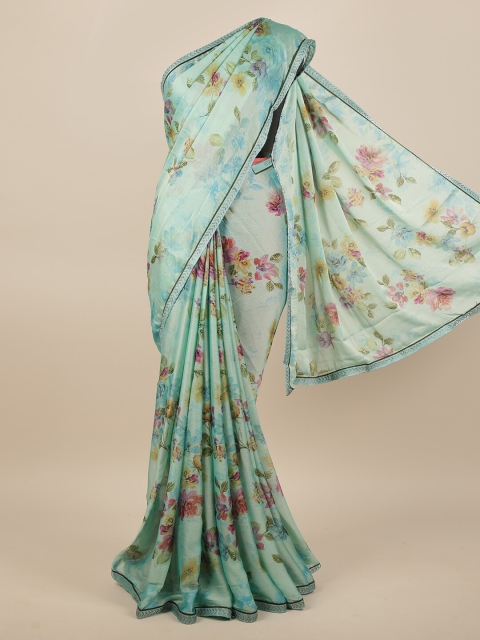 

Pothys Blue & Green Floral Printed Saree