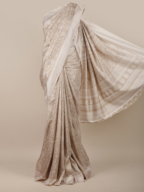 

Pothys Beige & White Floral Printed Saree
