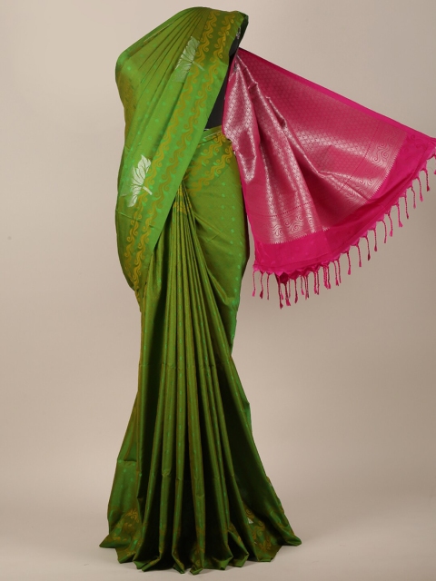 

Pothys Green & Magenta Woven Design Art Silk Saree