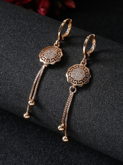 

NEUDIS Gold Plated White Contemporary Drop Earrings