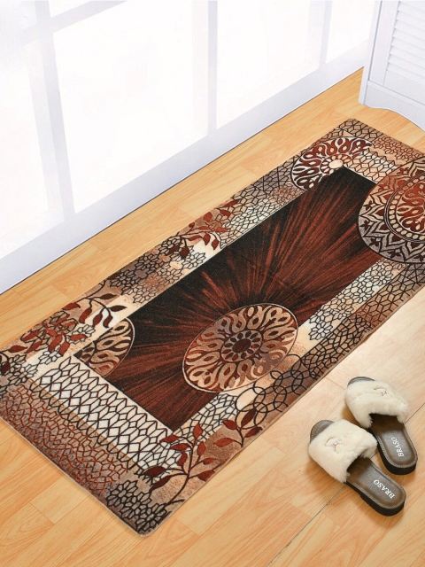 

Florida Brown & Maroon Printed Anti-Skid Floor Runner