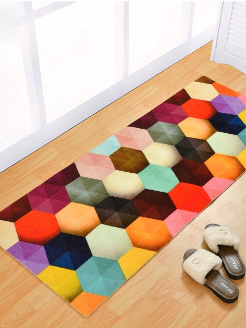 

Florida Multicoloured Printed Floor Anti-Skid Runner, Multi