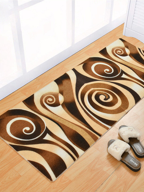 

Florida Beige & White Abstract Print Anti-Skid Floor Runner
