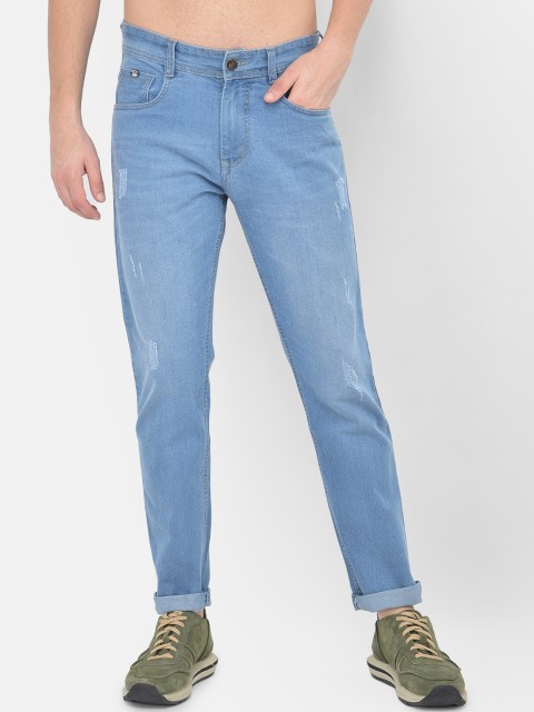 

COBB Men Blue Low Distress Light Fade Jeans