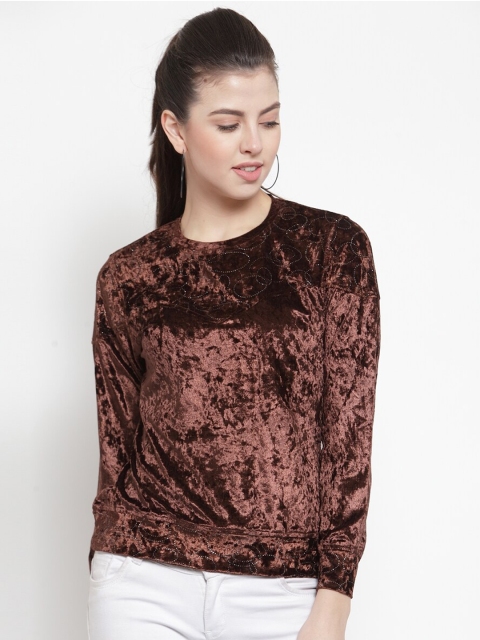 

armure Brown Velvet Regular Top