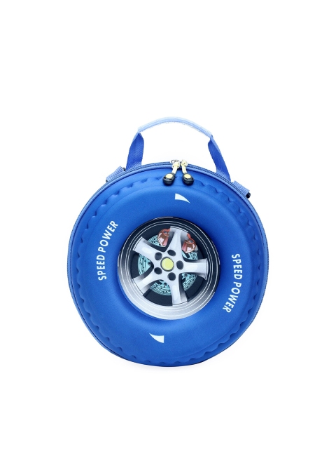 

Spiky Unisex Kids Blue & Black Graphic Messenger Backpack