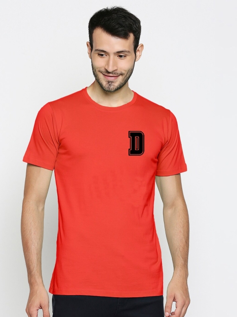 

Blacksmith Men Red Black Typography Printed Pure Cotton T-shirt