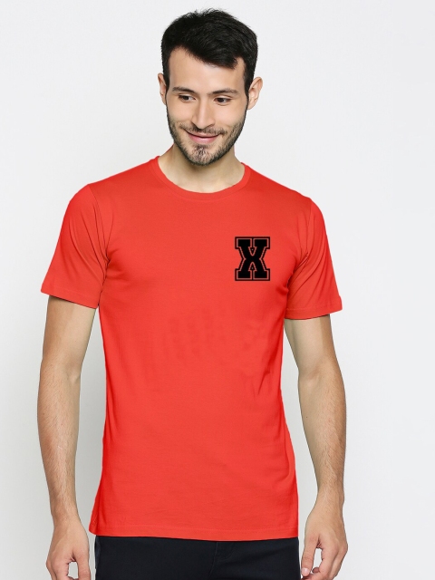 Blacksmith Men Red X Printed Cotton Pure Cotton T-shirt