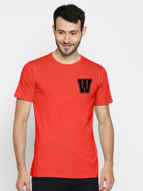 

Blacksmith Men Red W Printed Cotton Pure Cotton T-shirt