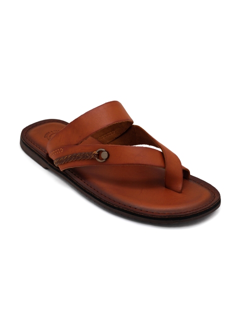 

TRENDS & TRADES Men Tan & Brown Comfort Sandals