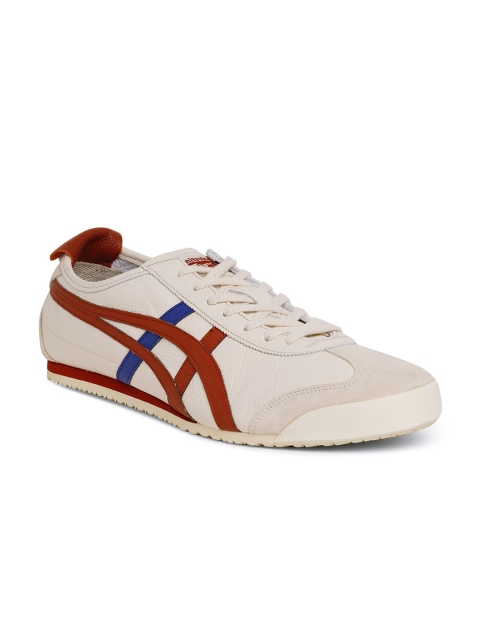 

Onitsuka Tiger Unisex White Colourblocked Mexico 66 Sneakers