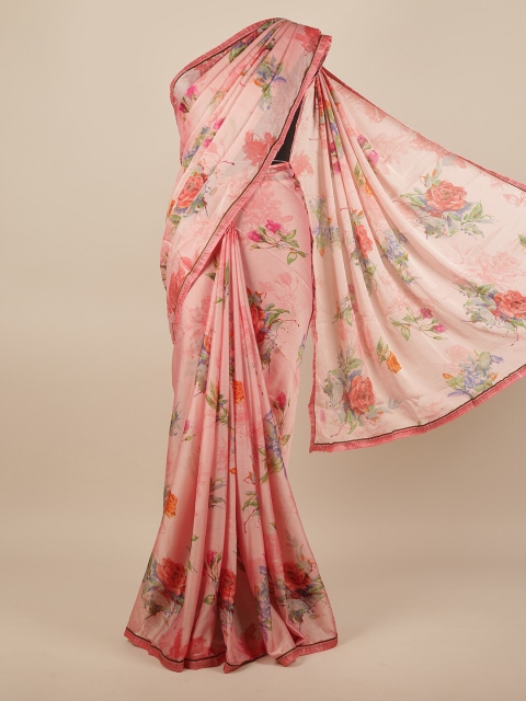 

Pothys Pink & Red Floral Printed Saree