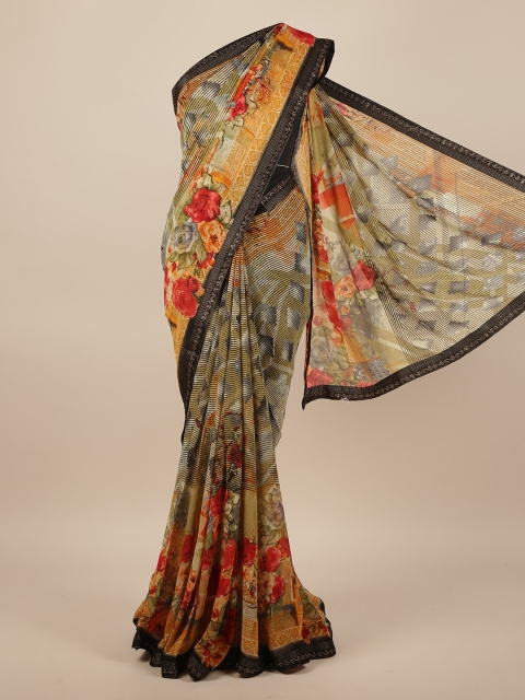 

Pothys Multicoloured Floral Printed Saree, Multi