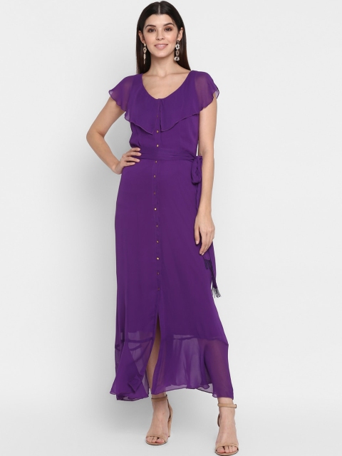 

NIZA Women Purple Maxi Dress