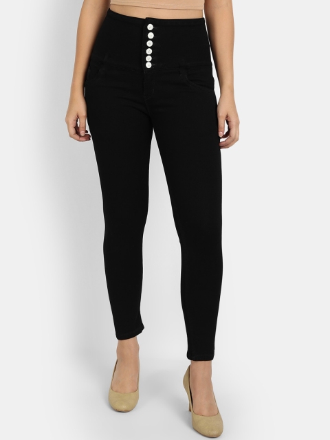 

BROADSTAR Women Black Skinny Fit High-Rise Stretchable Jeans