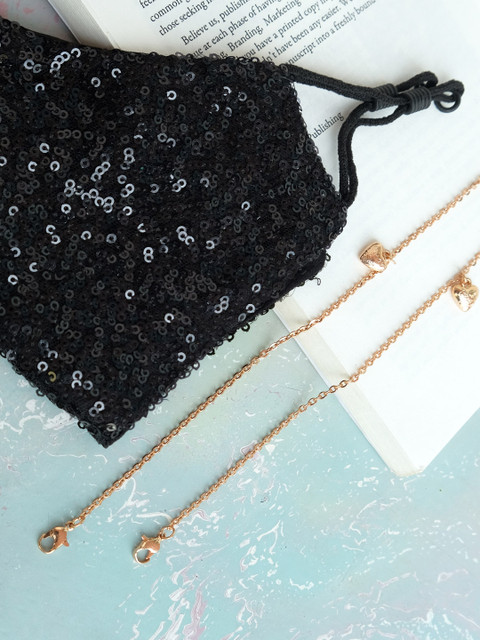 

Ayesha Gold-Toned Mask Chain Or Sunglass Chain