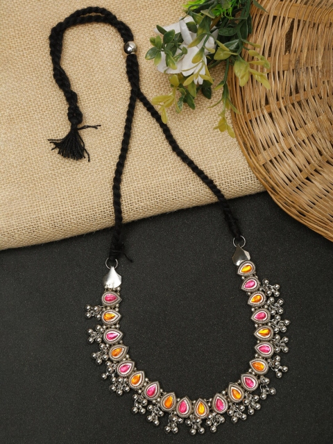 

NEUDIS Women Silver Handcrafted Oxidised Choker Necklace